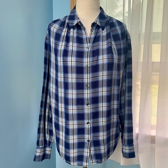 Madewell Central Long Sleeve Button Down Shirt in Lansford Plaid Size Small - Picture 2 of 8